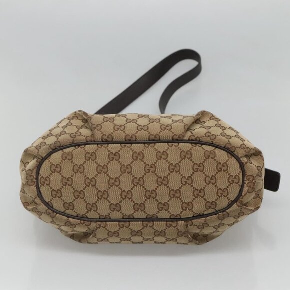 GUCCI GG Canvas Shoulder Bag Outlet Beige Gold - Picture 7 of 16
